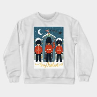 The King’s Royal Guard waiting for Santa in the snow Crewneck Sweatshirt